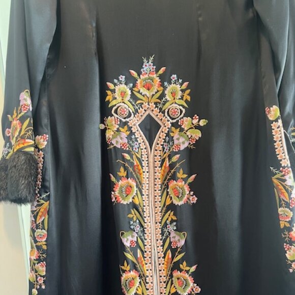Vintage Sue Wong, Silk Embroidered Black Coat/Duster, Size 8 - Picture 11 of 11